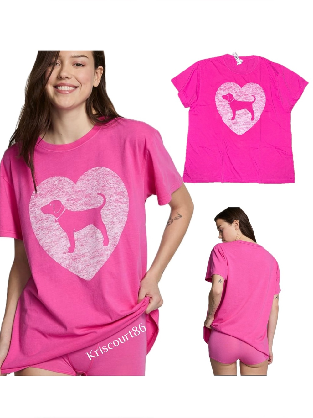 VSPINK Puppy Heart Tee NEW WITH TAGS